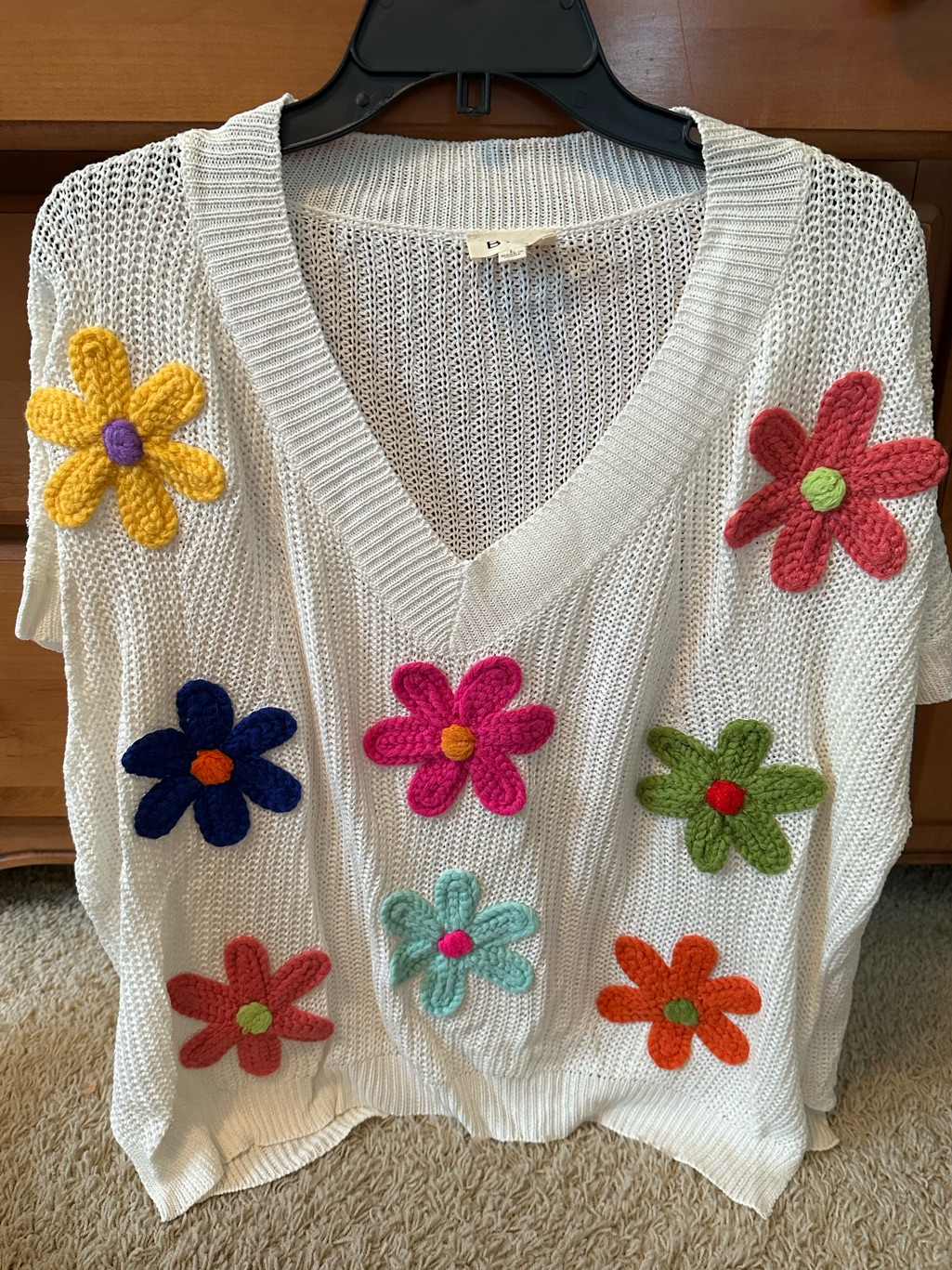 Bibi Floral Appliqu Top